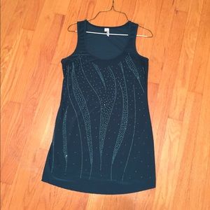 XS women’s teal beaded tank